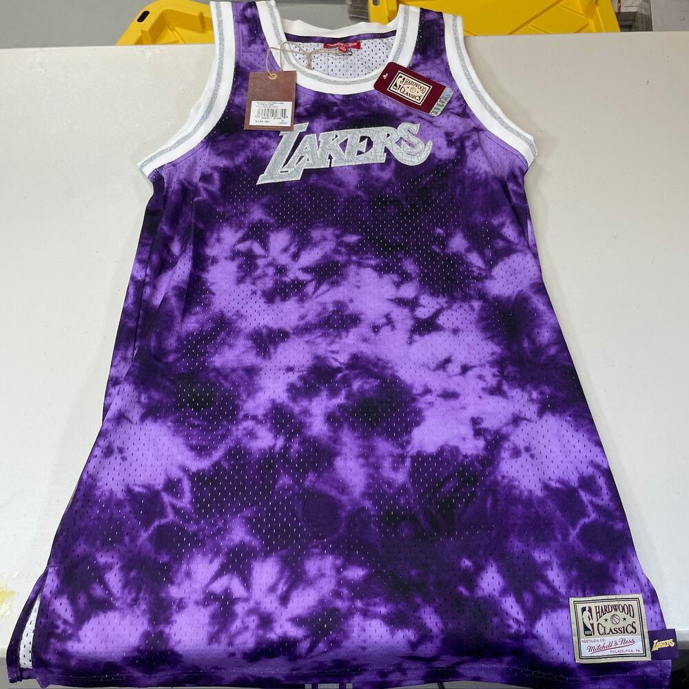 Los Angeles Lakers Mitchell & Ness Women's Tie-Dye Mesh Tank Dress